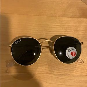 Ray Ban Round Metal Polarized Sunglasses 50mm